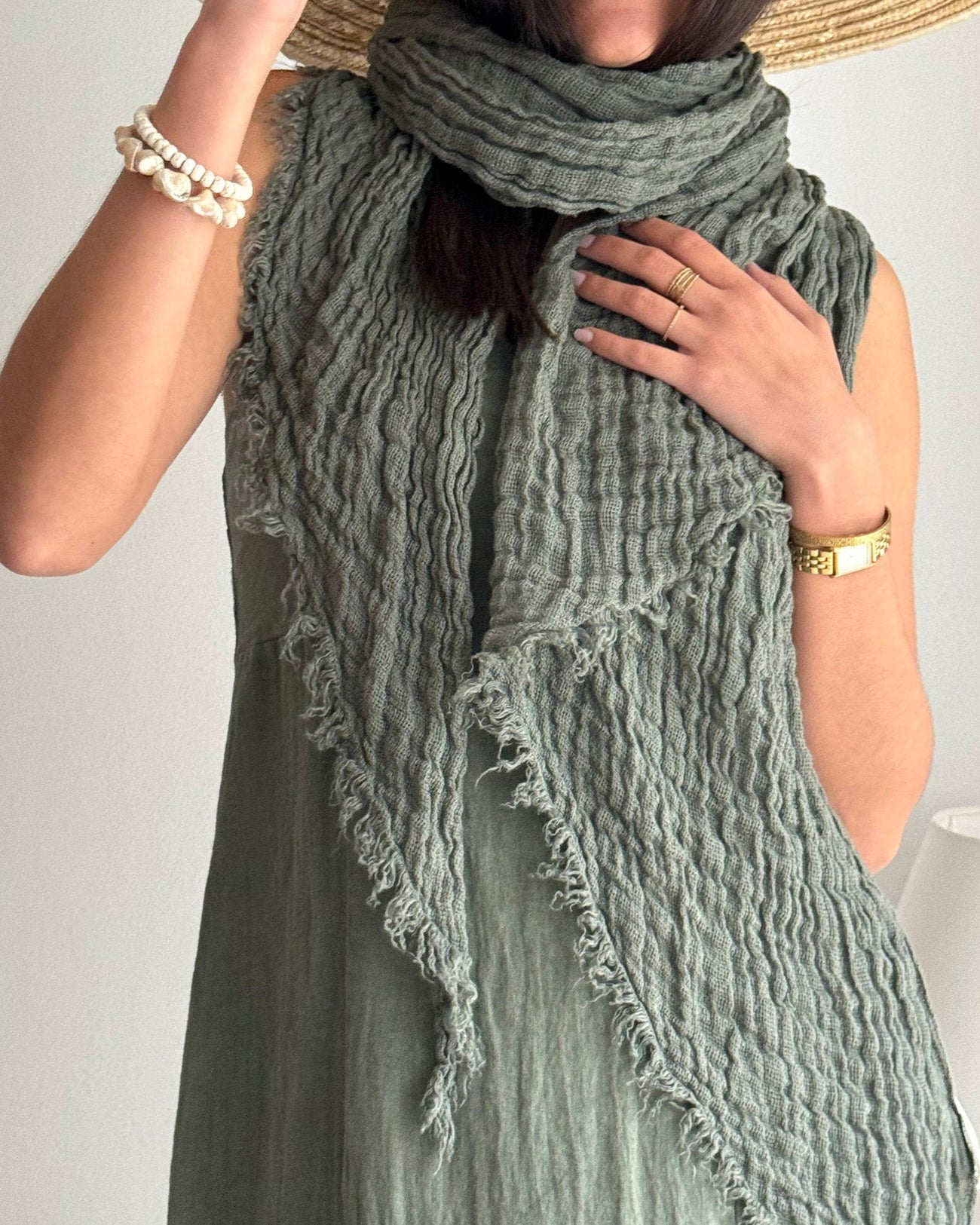Boho mesh pellavahuivi, camo – BYPIAS