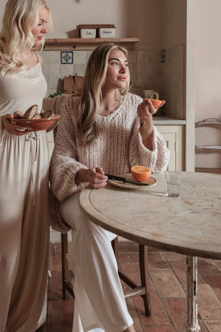 Boho romance jumper, pink