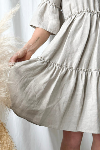 Bonita pellavamekko, natural