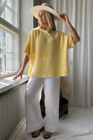 Brianne alpakkaneule, lemon