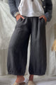 Bubble Boho linen trousers, smoke