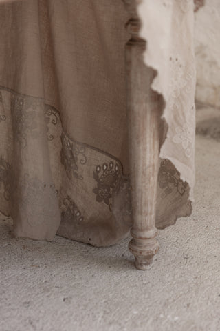 Shabby pellavapöytäliina, cashmere