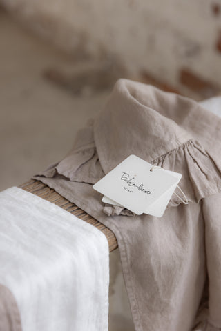 Farmhouse linen towel, antique white