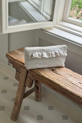 Bypias toilettilaukku,beige check