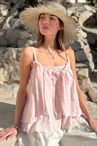 Calpe pellavatoppi, vaaleanpunainen