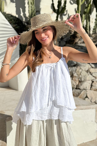 Calpe pellavatoppi, valkoinen