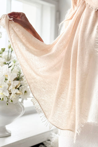 Cashmere love scarf, beige