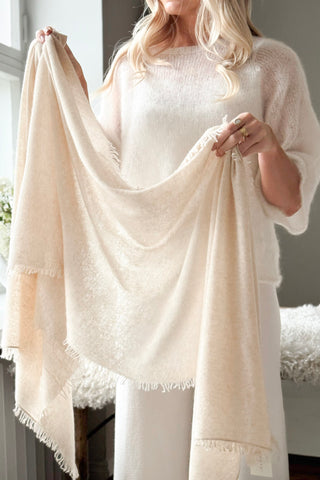 Cashmere love scarf, beige