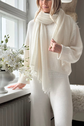 Cashmere love huivi, soft white