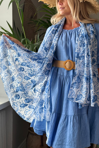 Cathy puuvillahuivi, blue