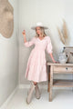Celina linen dress, light pink