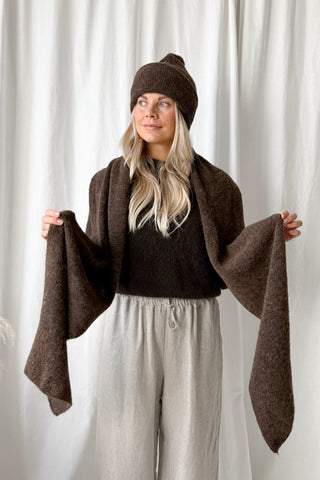 Chamonix alpaca scarf, espresso