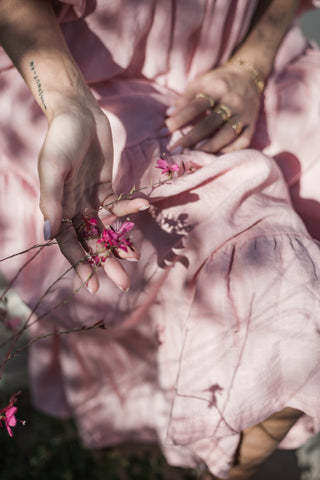 Charly linen dress, baby pink