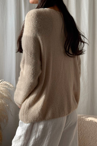 Cheerful neuletakki, beige