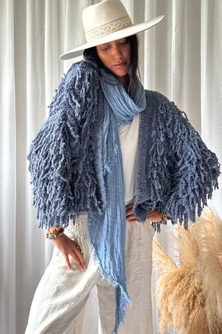 Coachella neuletakki, denim blue