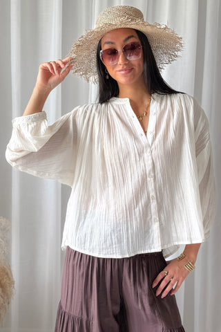 Cody cotton blouse, ivory