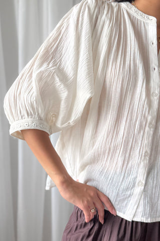 Cody cotton blouse, ivory