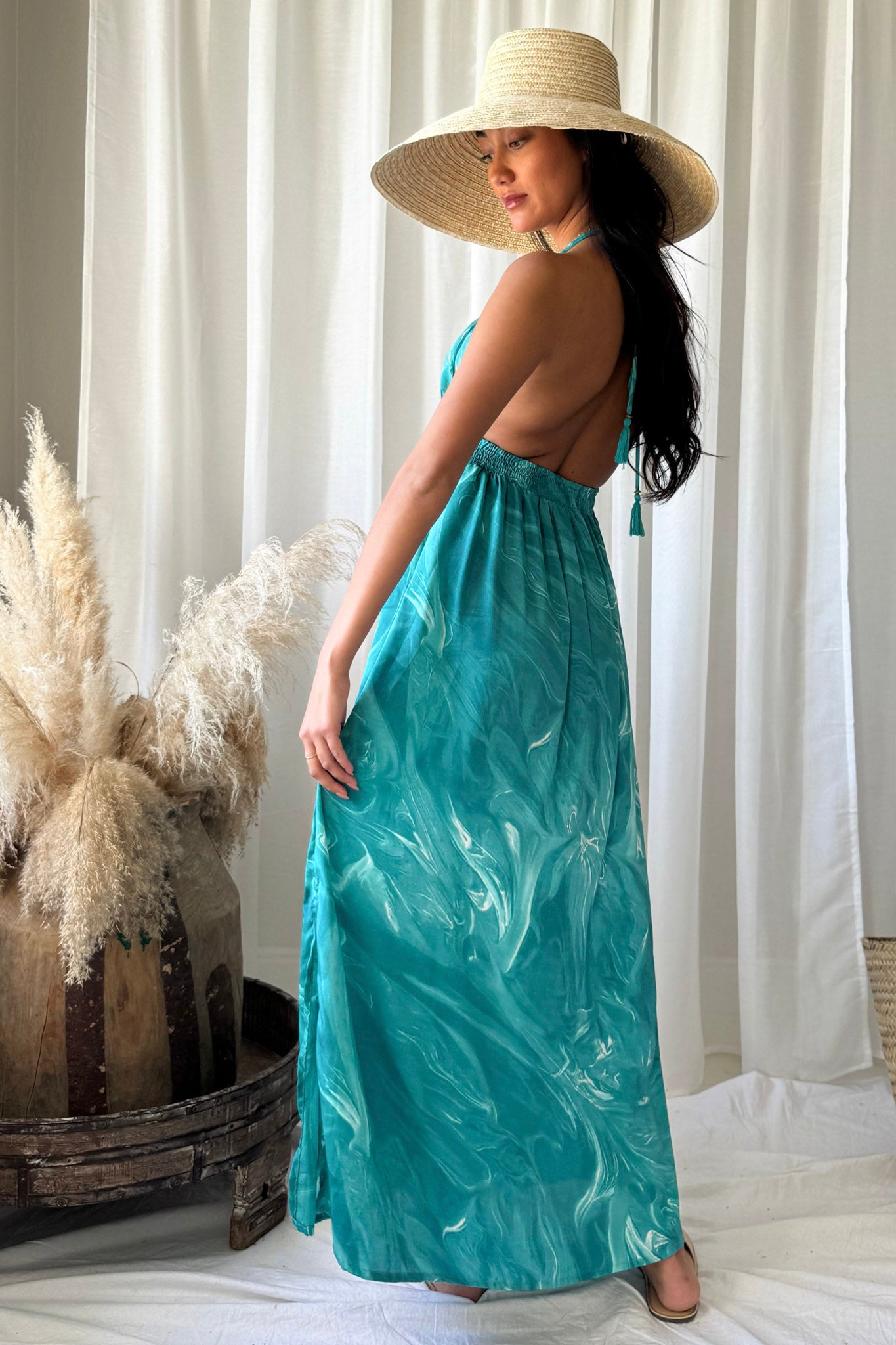 coralie maxi dress Coralie dress, tuquoise – BYPIAS