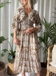 Coraline viscose dress, brown