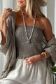 Cora linen top, taupe