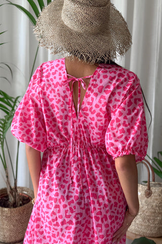 Cove Muse puuvillamekko, bright pink leo