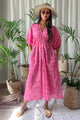 Cove Muse puuvillamekko, bright pink leo