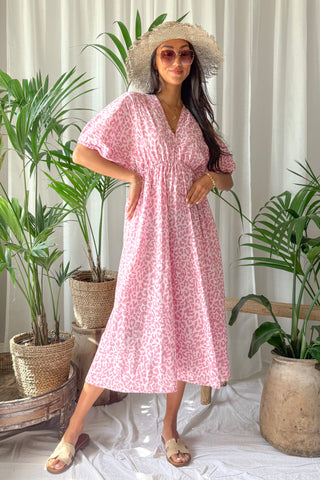 Cove Muse puuvillamekko, light pink leo