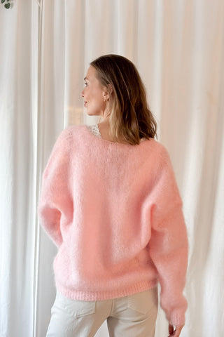 Coziness mohair cardigan, rose