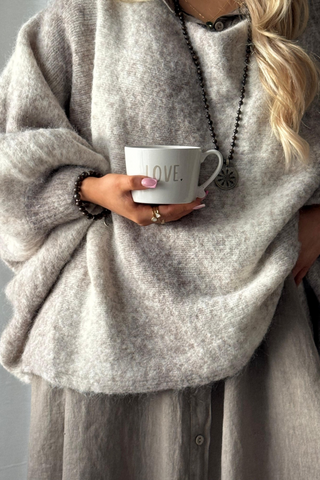 Cozy Oversize neule, beige