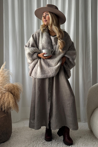 Cozy Oversize neule, beige