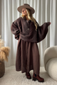 Cozy Oversize neule, coffee