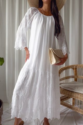 Daisy Dreams silkkiviskoosimekko, valkoinen