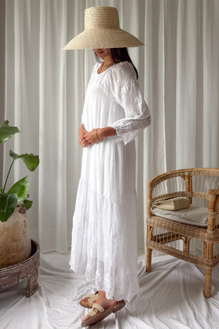 Daisy Dreams silkkiviskoosimekko, valkoinen