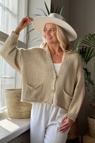 Dalia neuletakki, beige