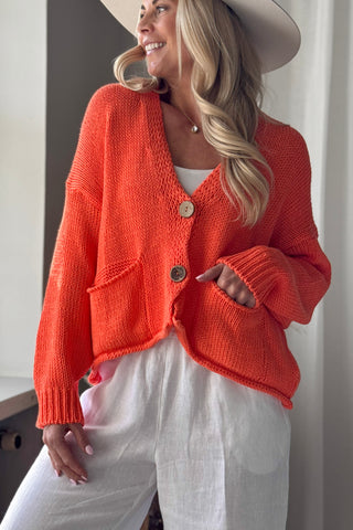 Dalia neuletakki, oranssi