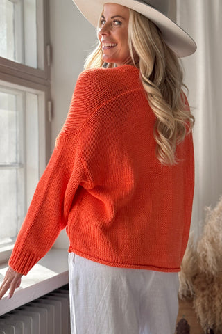 Dalia neuletakki, oranssi