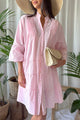 Daydrift babydoll puuvillamekko, light pink