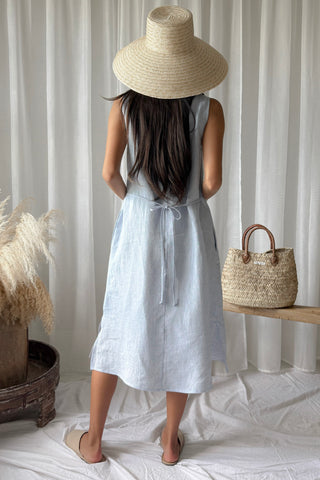 Diana pellavamekko, oxford blue