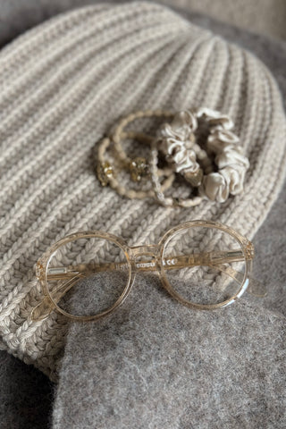 Diva reading glasses, champagne