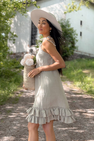 Donna linen dress, natural