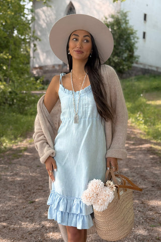 Donna pellavamekko, oxford blue