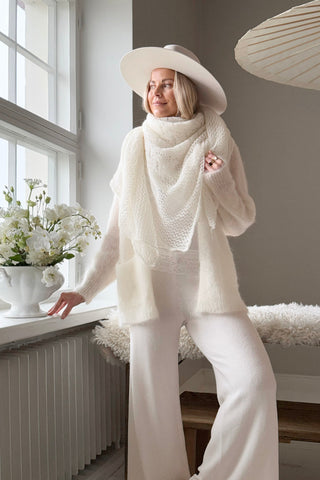 Dreamy Day mohair scarf, off white