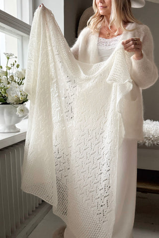 Dreamy Day mohair scarf, off white