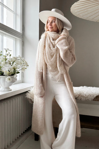 Dreamy Day mohair scarf, beige