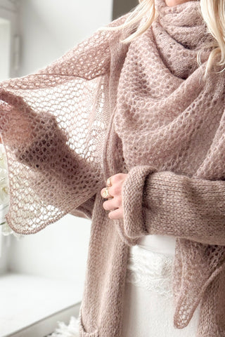 Dreamy day mohair scarf, taupe