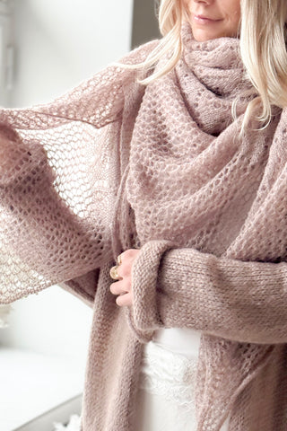 Dreamy day mohair scarf, taupe
