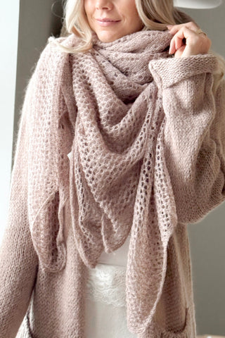 Dreamy day mohair scarf, taupe