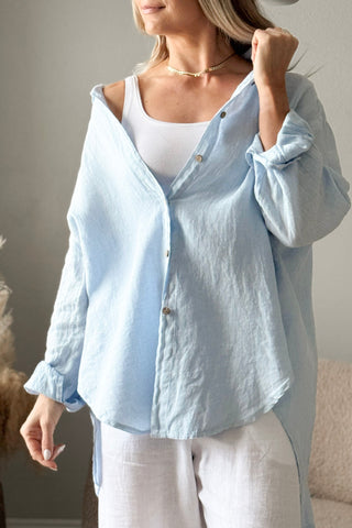 Easy Days pellavapaita, vaaleansininen