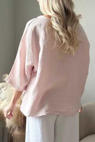 Edell pellavapaita, vaaleanpunainen