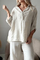 Ella linen shirt, sand